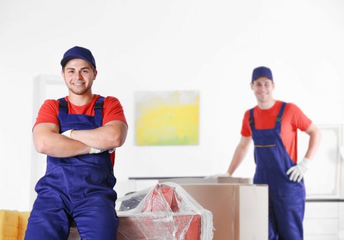 Local moving team loading furniture for a Finchley home move