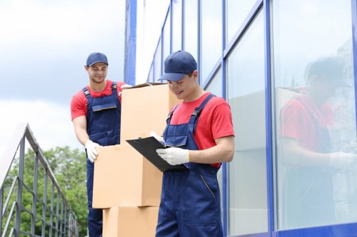 Commercial moving van for office relocation in Finchley