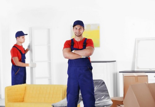 Professional movers managing a local Finchley removals service