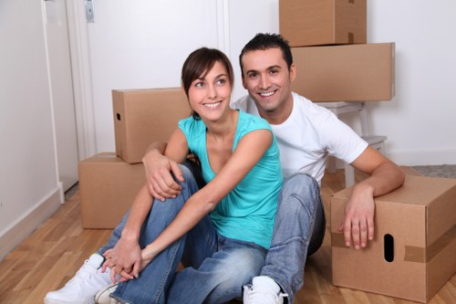 Commercial movers handling access and loading in Finchley
