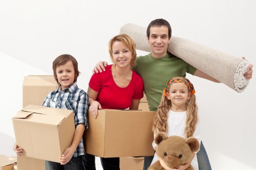Removal van loaded for a home or flat move in Finchley