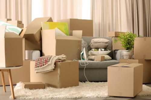 Packing and loading household items for a Finchley property relocation